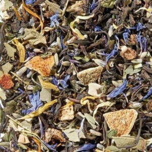 zwarte thee melange met lavendel en pepermunt