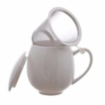 Theebeker porselein wit met filter