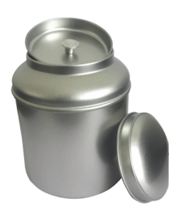 Theeblik zilverkleurig