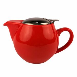 Theepot met filter rood 0,5 liter