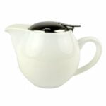 Theepot met filter wit 0,9 liter