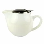 Theepot met filter wit 0,9 liter