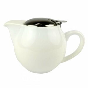 Theepot met filter wit 0,9 liter