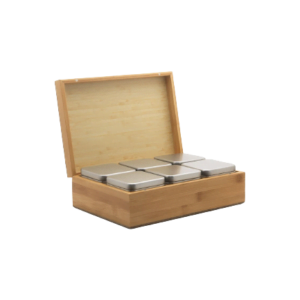 Bamboe naturel theedoos