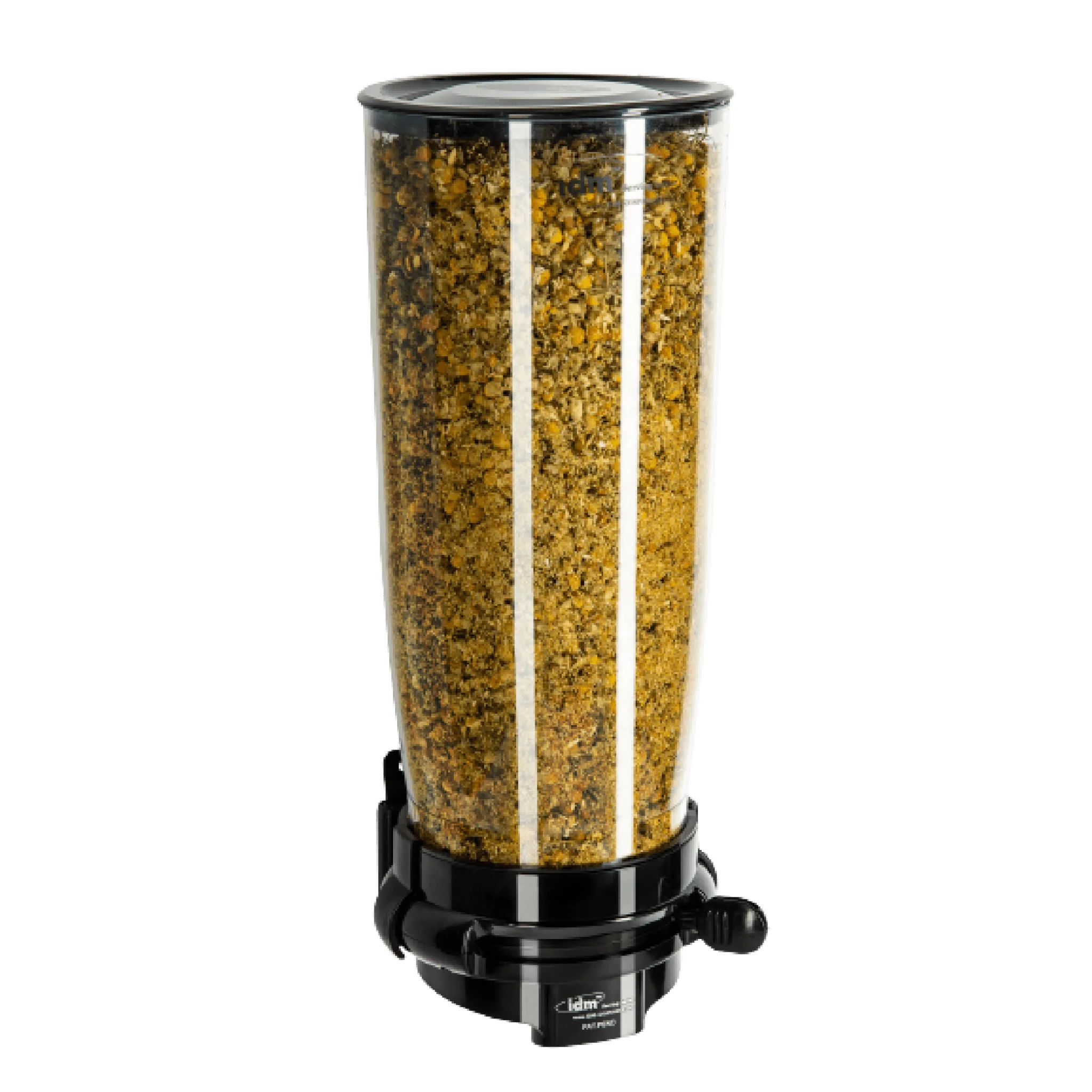 Deze professionele enkele dispenser voor aan de muur heeft een inhoud van 1,5 Liter en is geschikt voor droge voeding zoals losse thee.