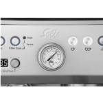 Solis Grind and Infuse Silver detail drukmeter