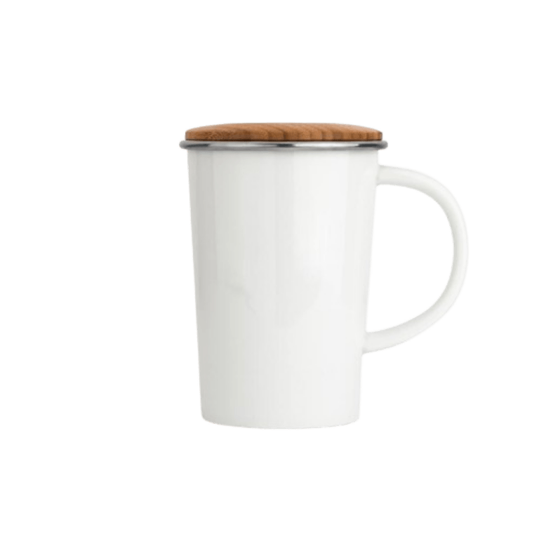 Theemok wit met filter en deksel