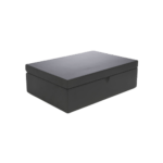 bamboe theedoos 6 vakken zwart met theeblikken gesloten