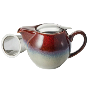 Theepot Saara ceramisch roodtint