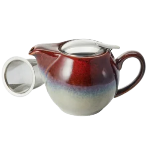 Theepot Saara ceramisch roodtint